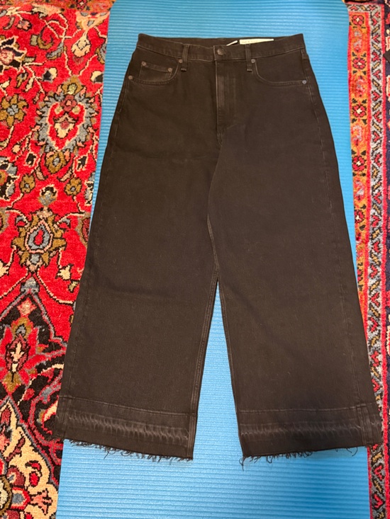 rag & bone Denim - rag & bone “Andi” Women’s Cropped Wide Leg Jeans in Black